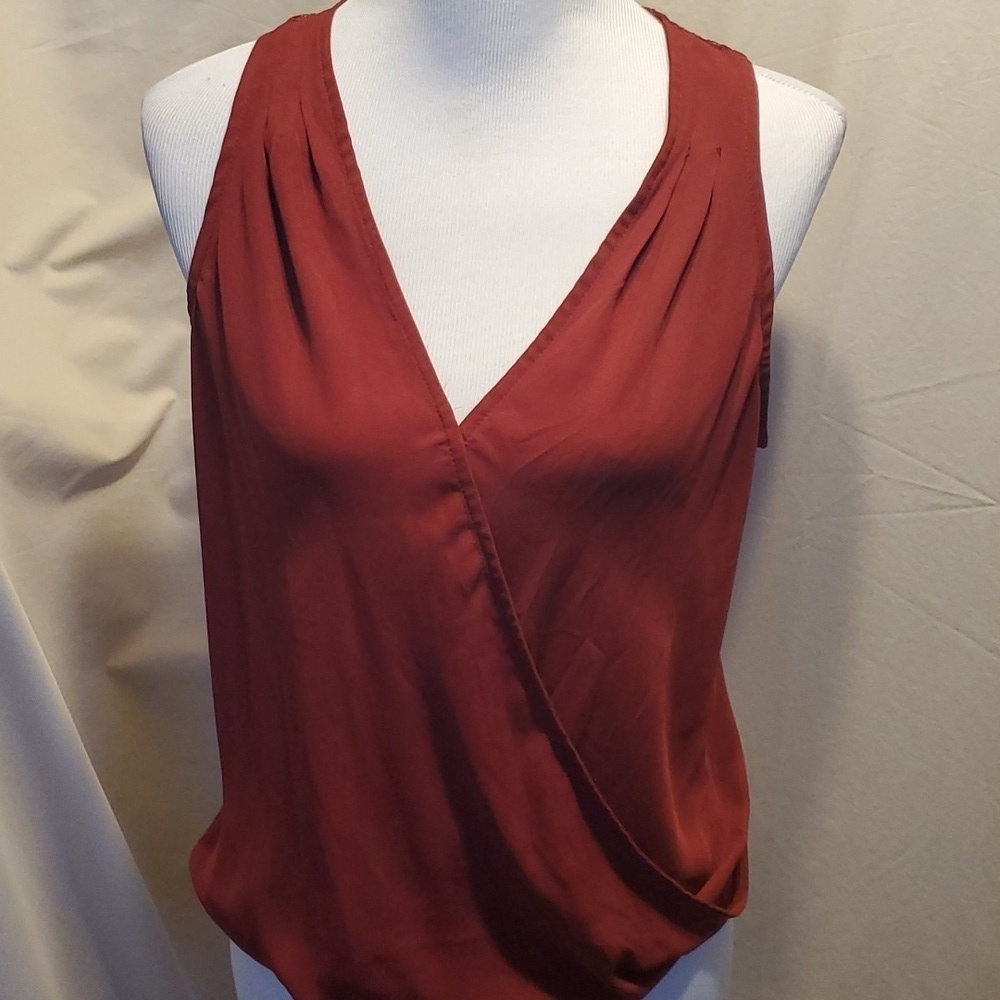 Contempo Casuals Lace Racerback Blouse SZ LG